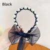 1 Pcs Pearl Hair Headband French Fairy Forest Style Ribbon Hair Accessory Women's Tied Hair Headband New Model