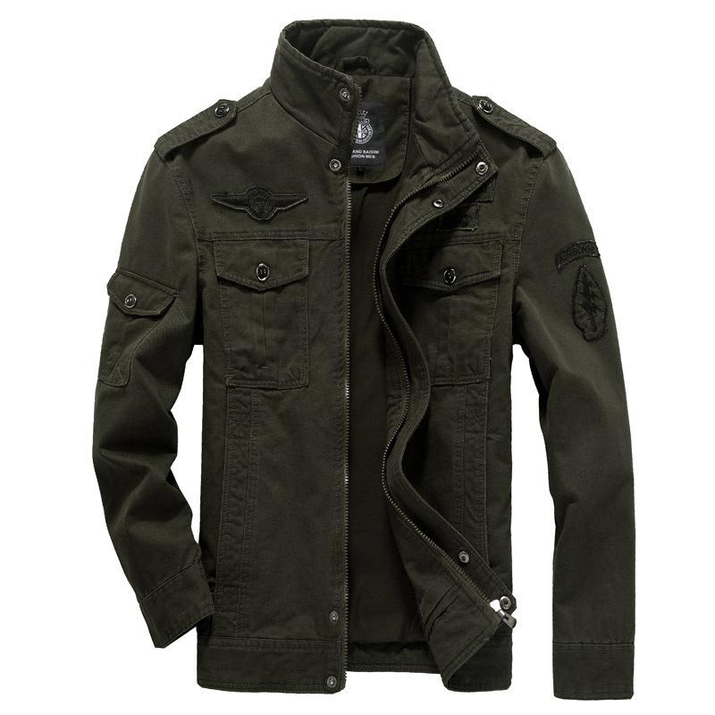 Autumn and Winter Men's Casual Jacket Military Tooling Medium and Long Large Size Trench Coat Jacket