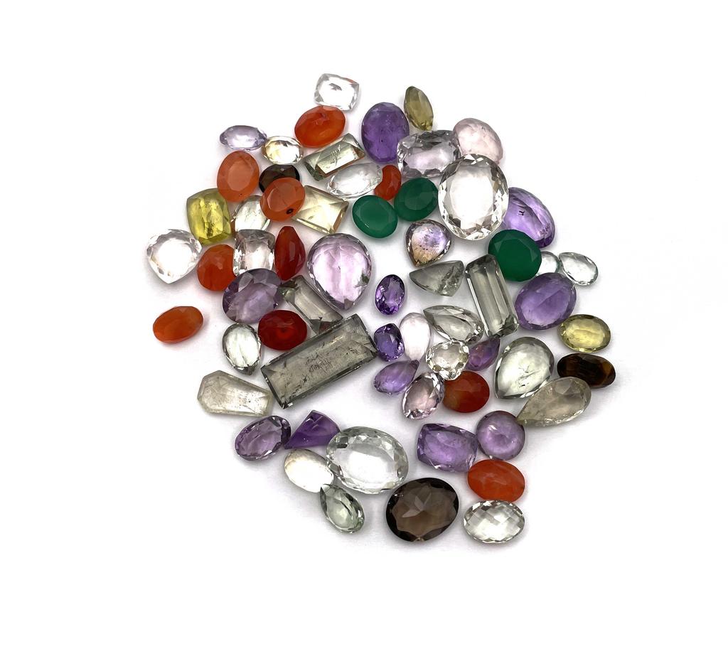 Natural Mix Gemstone Mix Shape Cut Loose Gemstone Lot 100 CT Mix Faceted Gemstone For Jewelry Making