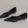Leather French Niche High-end Pointed Head Shallow Mouth Single Shoes Women's Summer Versatile Low-heel Tapered Heel Commuter Shoes