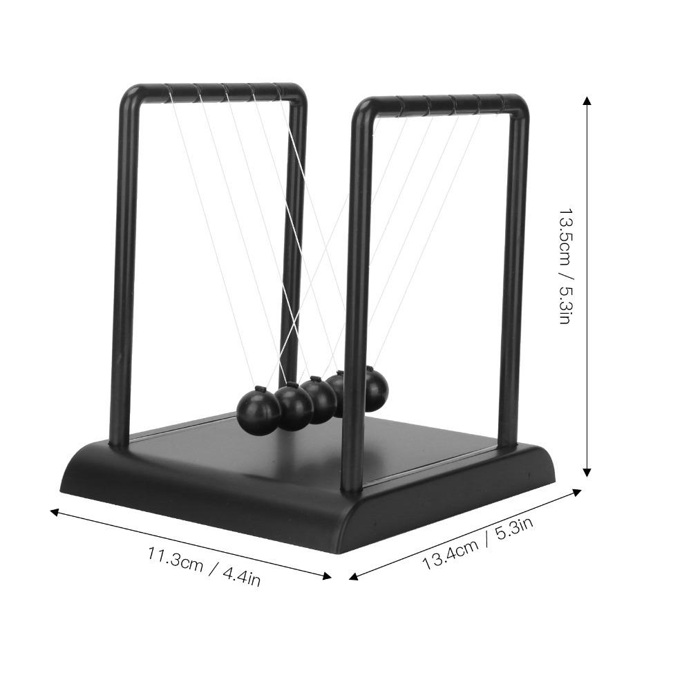 Steel Construction Pendulum Balance Balls Black Educational Decoration Toy Stress Relief