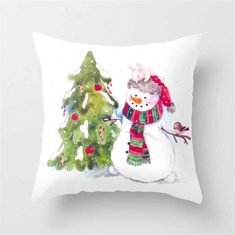 New Christmas Polyester Pillowcase Car Pillow Sofa Cushion Christmas Gifts