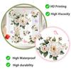 Elegant White Peony Static Cling Window Sticker Self-Adhesive Waterproof Removable Living Room Bedroom Glass Home Decor Art