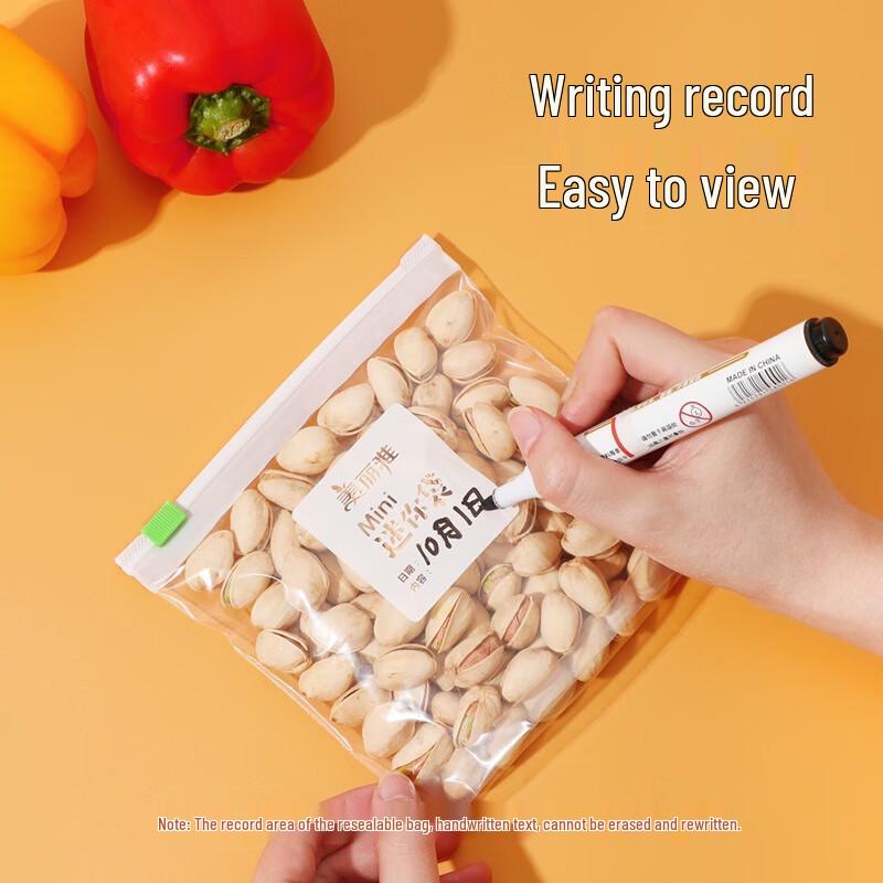 Meiliya Kleine Verdickte Ziplock-Lebensmittelaufbewahrungsbeutel