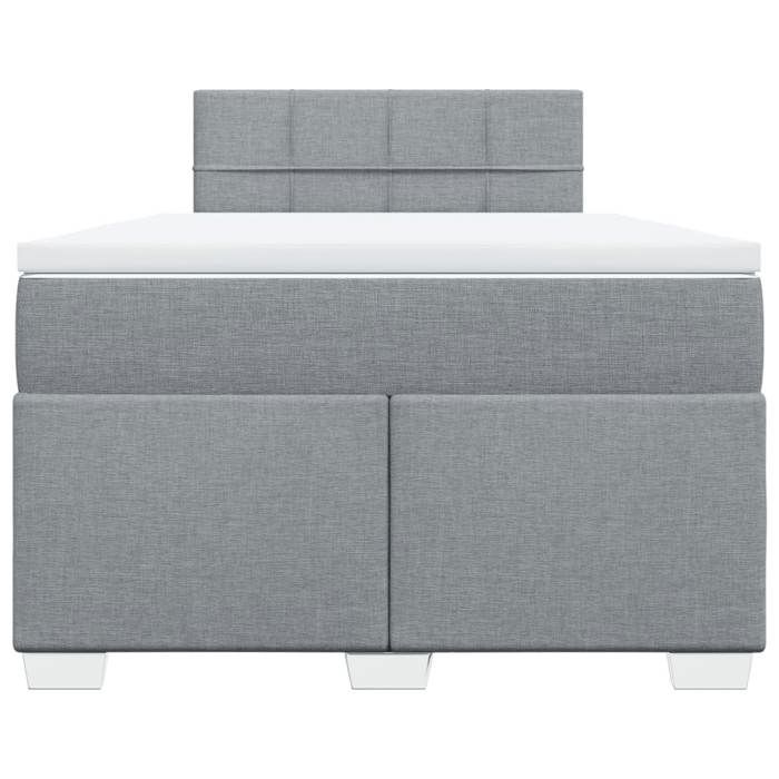 Maison Exclusive - Sommier à lattes de lit avec matelas Gris clair 120x200cm Tissu
