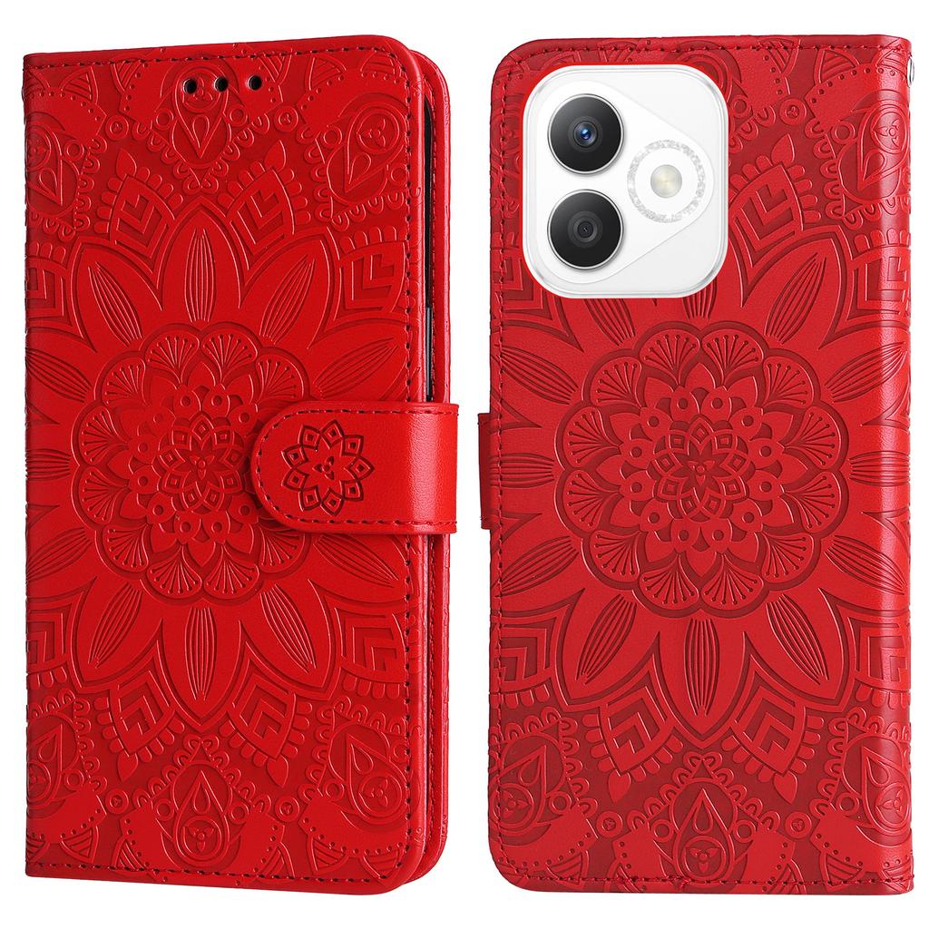 For Honor X60i 5G Case Sunflower Imprint Leather Wallet Phone Cover
