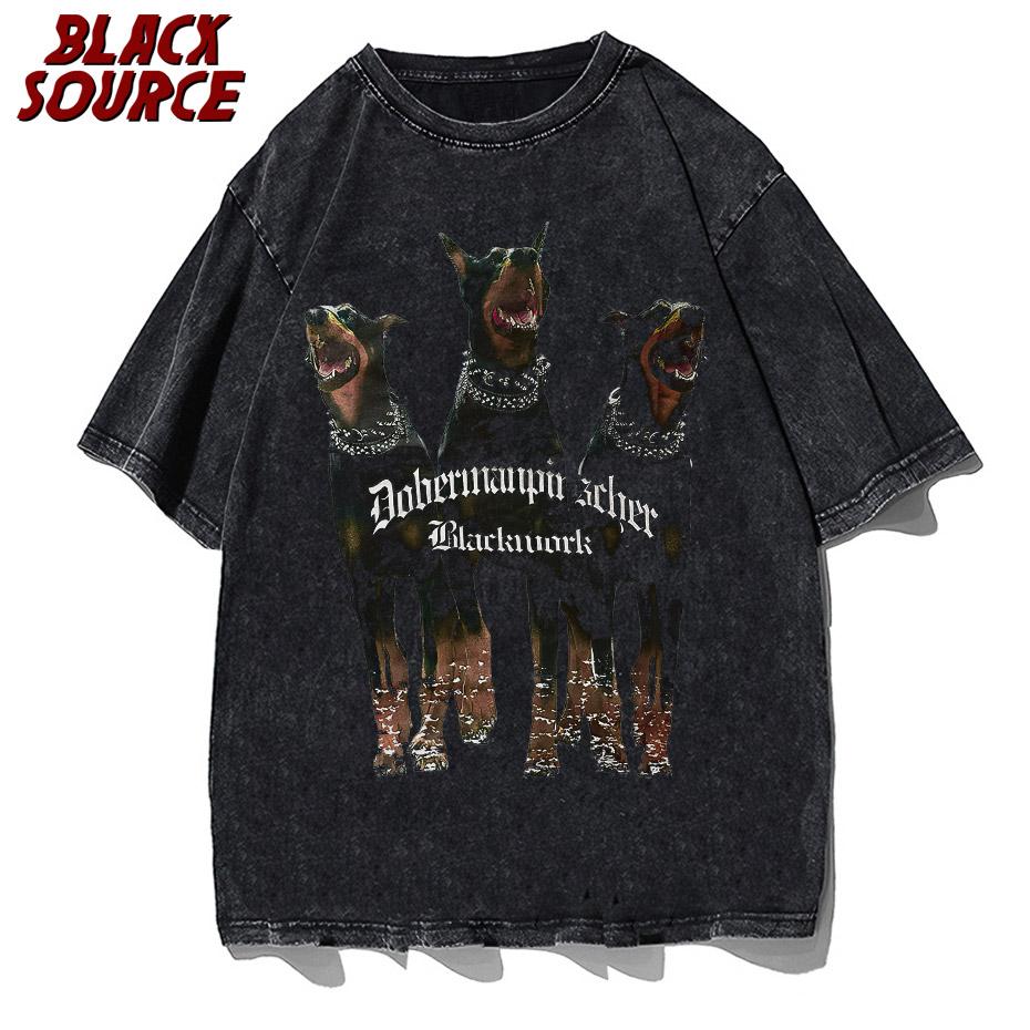 Men s Streetwear 2022 Spring Summer Men Women Couple Tee Top T-shirt Cotton Letter Dog Print T Shirt Oversized Fashion Casual S разноцветный