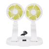 DC 5V USB Car Cooling Fan 2 Speed Wind Quiet 360 Deg Rotatable Portable Dual Head Desk Fan for SUV