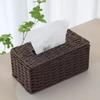 Large Capacity Imitation Rattan Tissue Case Handmade Desktop Napkin Dispenser  Table Decoration