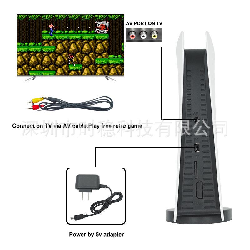 GS5 Retro Mini TV-Spielekonsole mit zwei kabelgebundenen Controllern