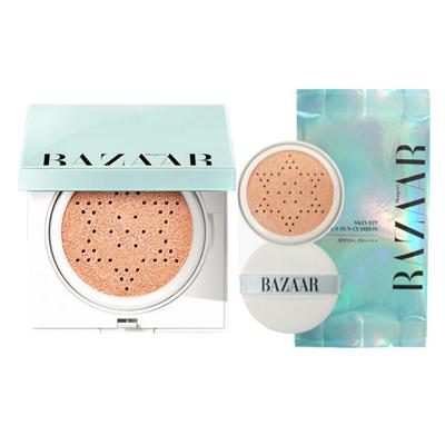 Harper's Bazaar Skin Fit Luminous Sun Cushion 1 Hauptprodukt + 1 Nachfüller, 15 ml, 1 Set