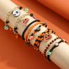 Bracelet Set Hot Sale Rice Bead Orange Pumpkin Skull Pendant Halloween Bracelet