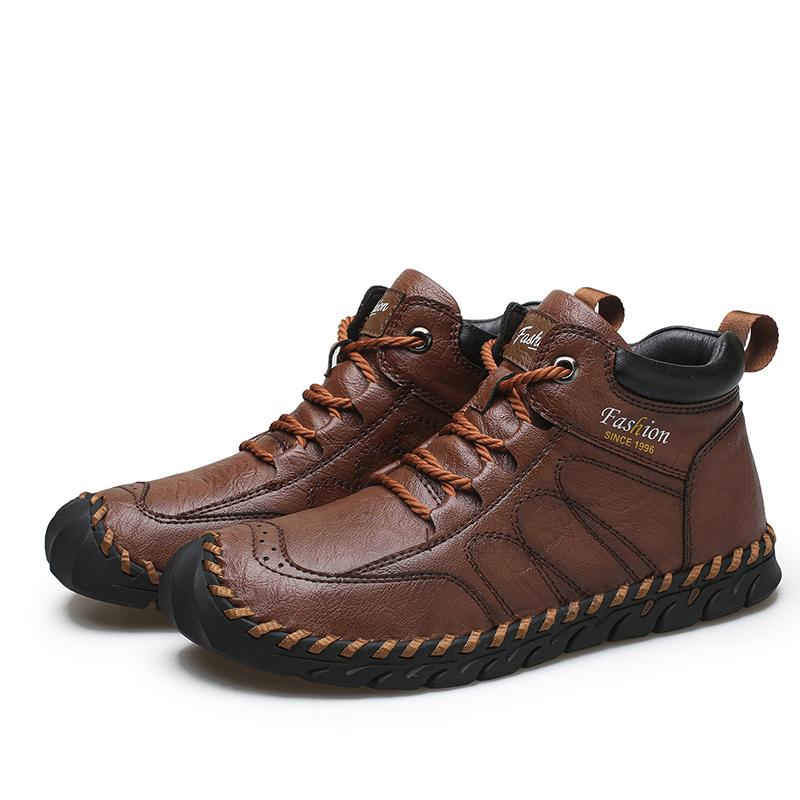38-48 Men Leather Casual  Shoes Design Sneakers Man Breathable Leather Shoes Men Ankle Boots