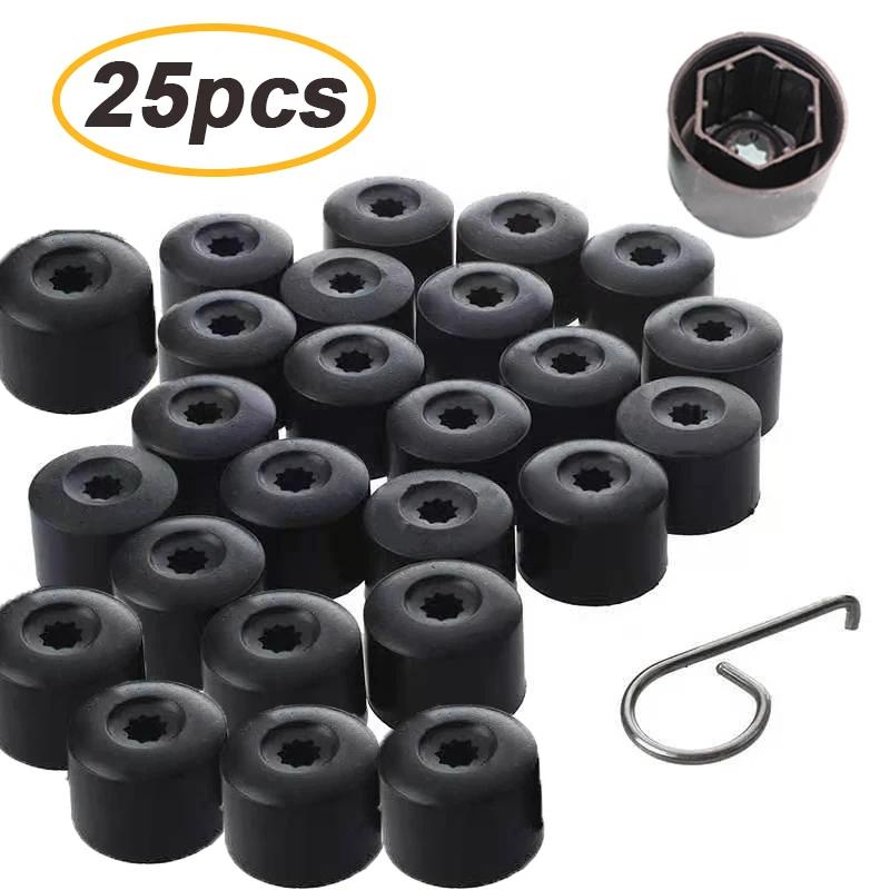 20/25pcs 21/18mm Decorative Tyre Wheel Nut Bolt Head Cover Cap Wheel Nut Auto Hub Screw Cover Protection Dust Proof Protector