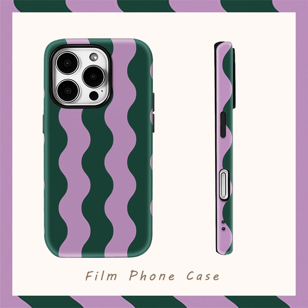 Lavender Wave Phone Case for IPhone 17AIR 16E 16 15 14 13 12 11 17 Pro Max Plus Double-layer Back Cover