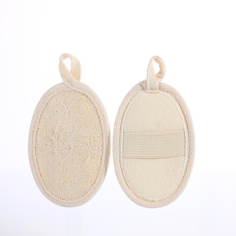 Summer Loofah Bath Scrubber Slices: Cotton & Linen Back Scrubber with Dotted Design