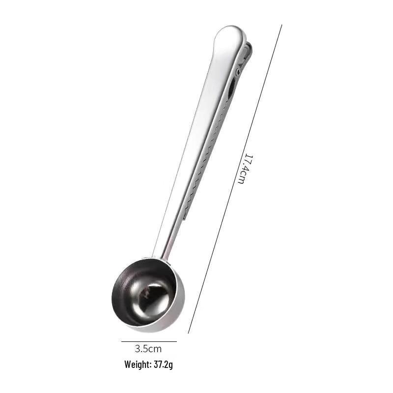 ZISIZ 304 Stainless Steel Coffee Scoop & Bag Clip