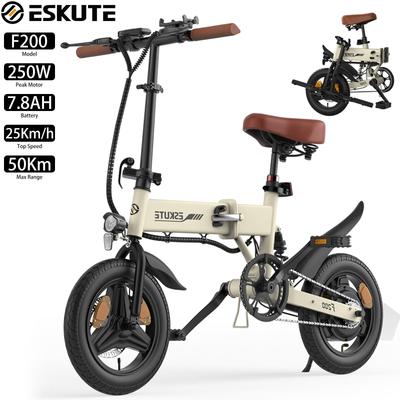 Skládací elektrokolo ESKUTE F200 250W Motor Městské elektrokolo Maximální rychlost 25 km/h 36V 7.8AH Dojezd 50 km Nosnost 120 kg
