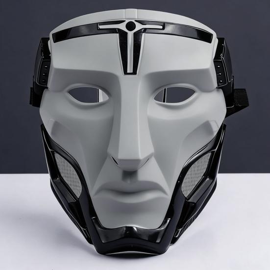 Mască de gardian de închisoare din plastic pentru petrecerea de Halloween, accesoriu de costum distractiv pentru adulți și copii