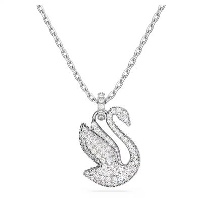 Swan Pendant Necklace White 5647872