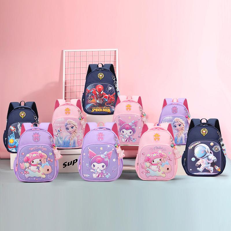 New Cartoon Kindergarten Elsa Princess Backpack Lightweight Spine-Protecting Small Backpack Cute Large-Capacity Children'S Backpack