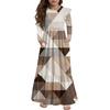 Girls' Tiered Ruffle Dress - Long Sleeve Printed Maxi With Pockets