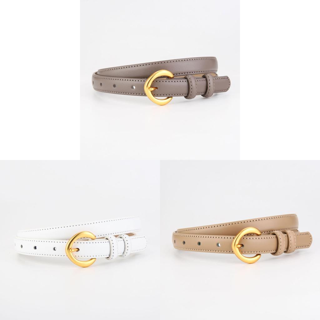 Leather Men Women Fashion Belt With Alloy Buckle And Letter Details For Casual Dress