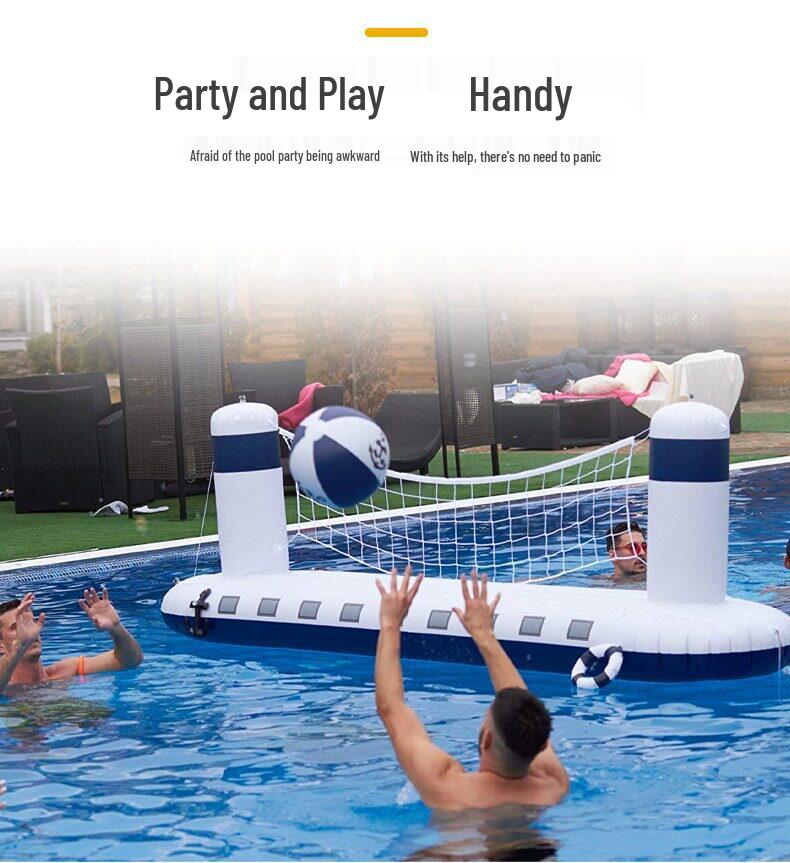 Inflatable Water Castle Volleyball & Basketball Net for Adults