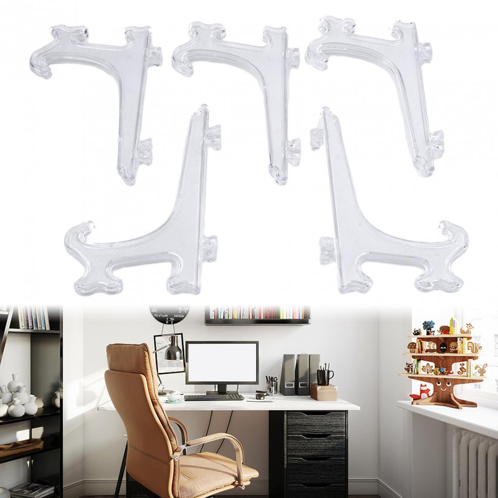 UK 5 X Plastic Display Stand Plate Easel Book Or Tablet Easels Flat Item Holders