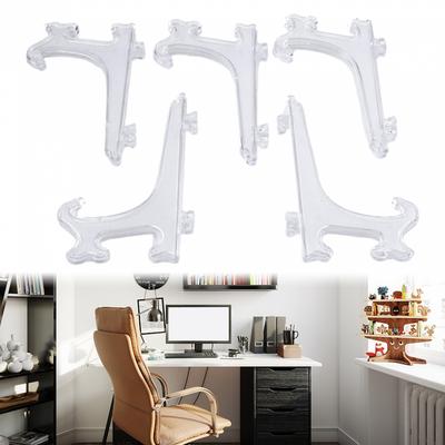 UK 5 X Plastic Display Stand Plate Easel Book Or Tablet Easels Flat Item Holders