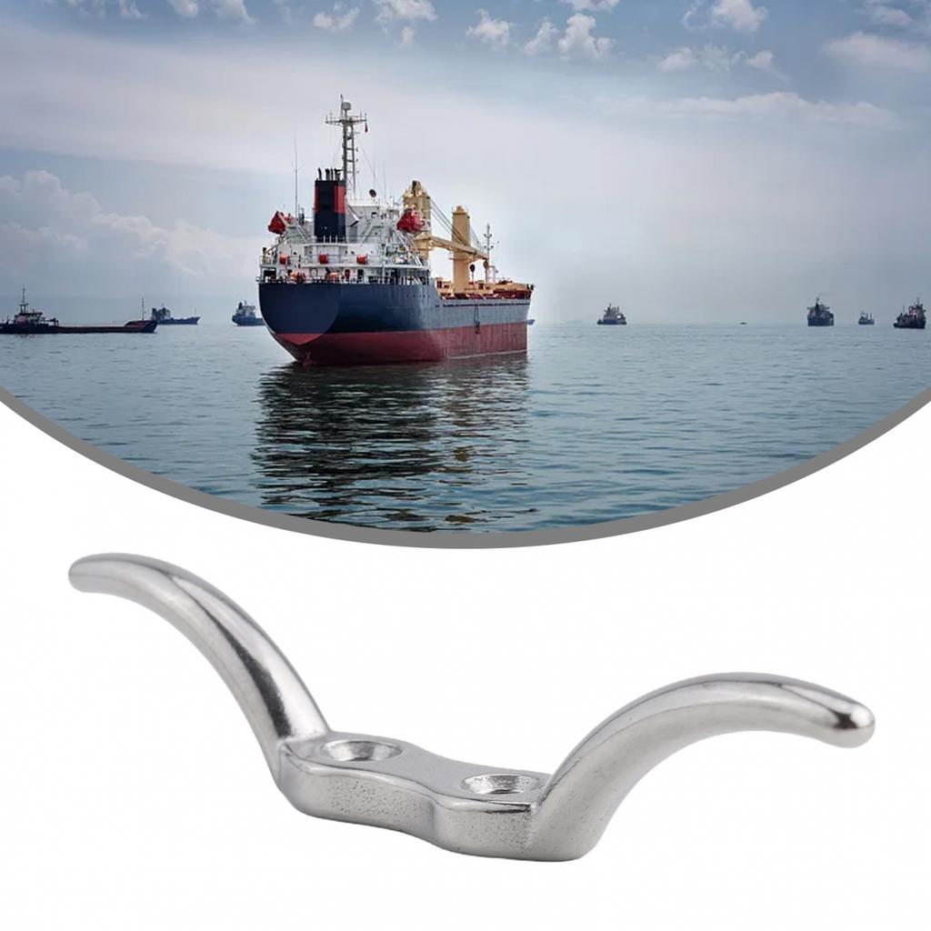Precision Casting Stainless Steel Rope Cleat Hook for Flag Pole Halyard Fixing