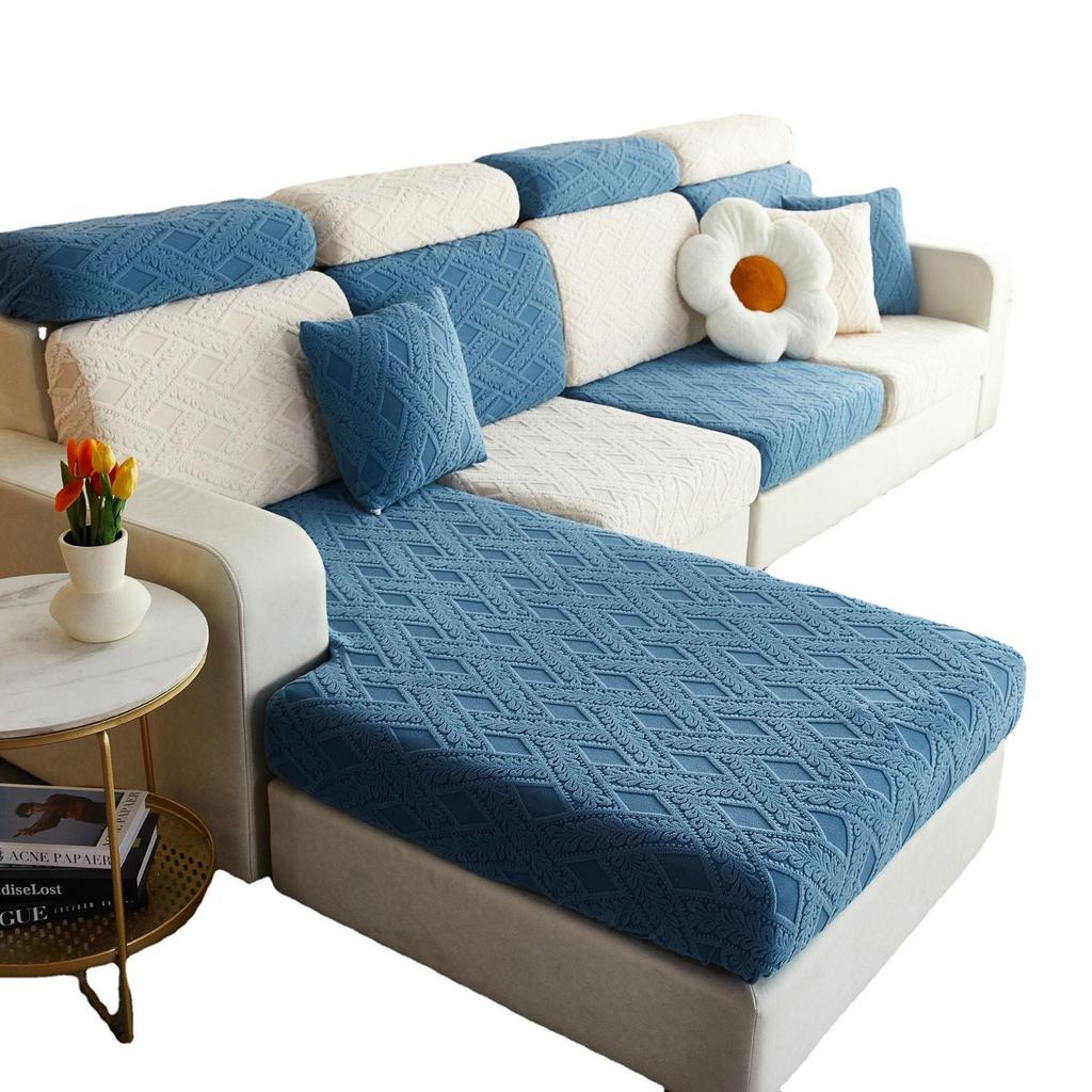 Thickened Jacquard Velvet Elastic Sofa Cover with Cushion Cover.