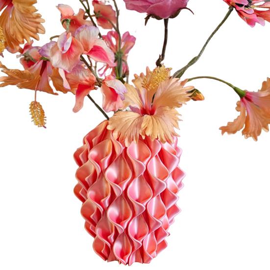 

3D Printed Wavy Vase Modern Boho Vase Table Centerpiece Vase for Dried Artificial Flowers Home Room Wedding Decor I