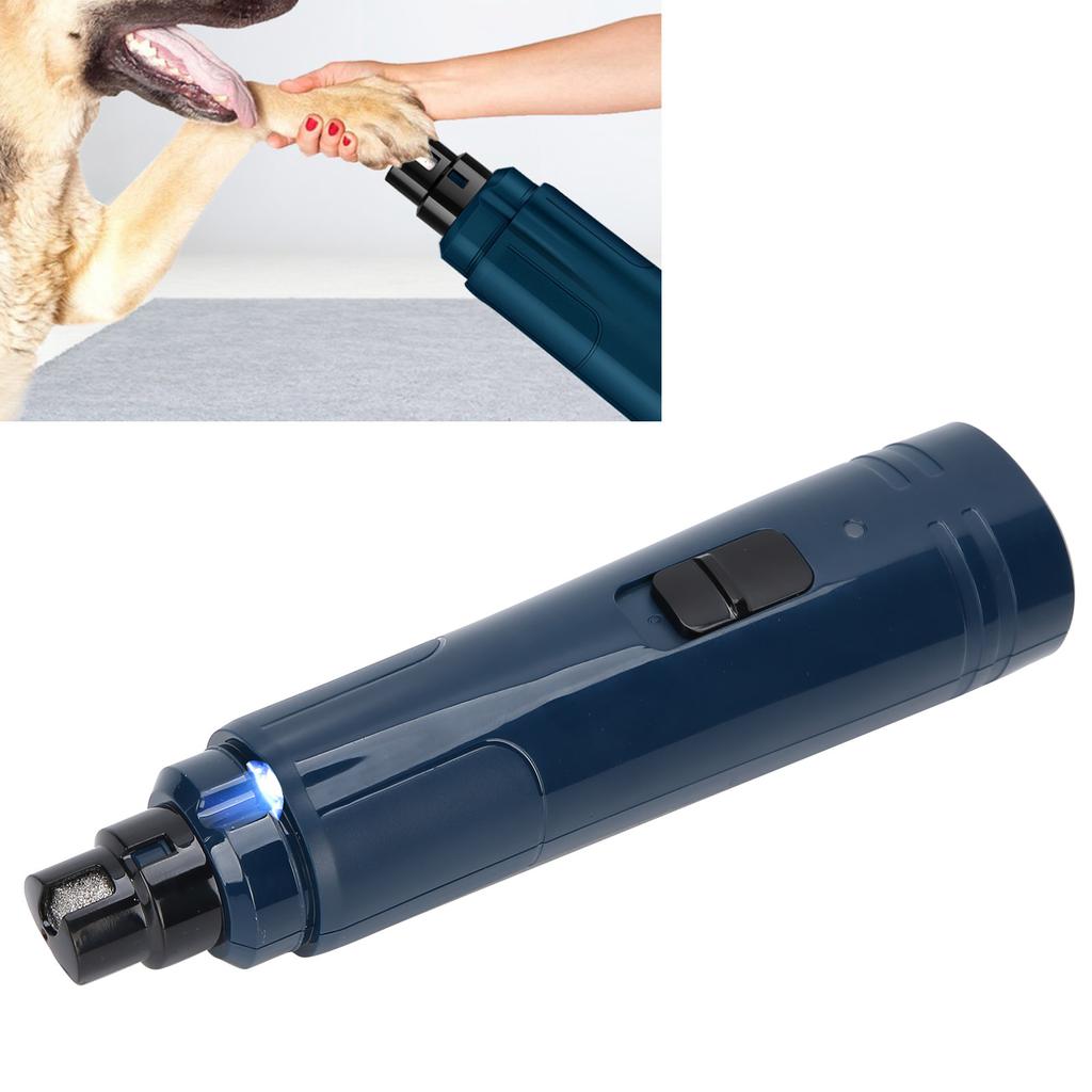 Rechargeable Electric Pet Nail Grinder Portable LED Dog Nail Trimmer Paws Grooming Tool