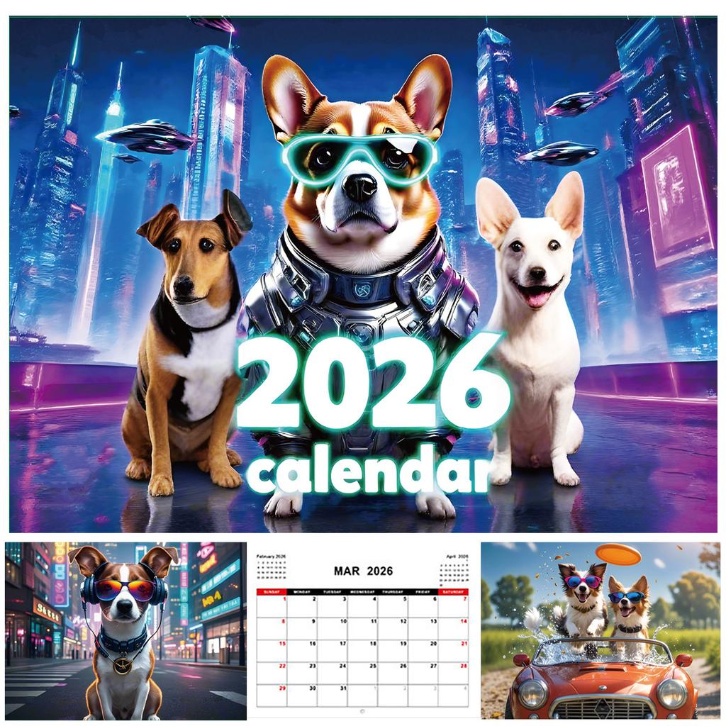 Dog Calendar Collection 12 Month Wall Desk Calendar