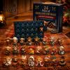 Miniature Animal Hanging Pendants 24 Days of Highland Cow Magic Advent Calendar, Unique Mini Tiered Tray Christmas Decor Figures, Farmhouse