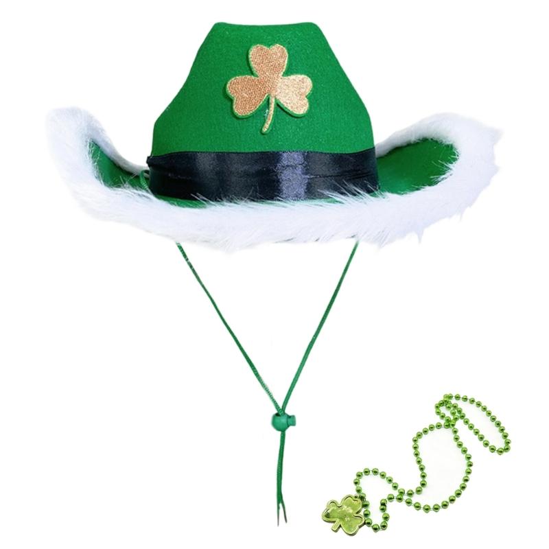 Festival Hat for . Patrick's Day Celebration Denims and Plastic Offering Portable Comfort and Individualized Style