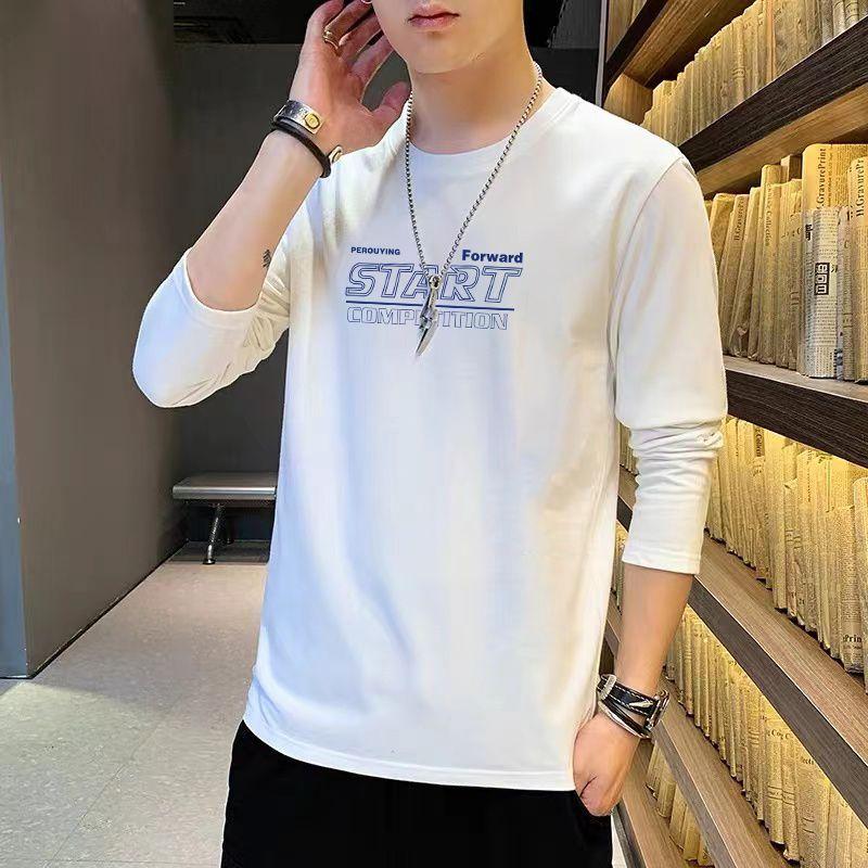 Men's Long Sleeve T-shirts Multicolor Casual Tops Large Size Unisex Classic Clothes Tees Shirt