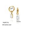 304 Stainless Steel Waterproof Water Drop Zircon Pendant Earrings for Women Fashion Exquisite New Trend Earrings Jewelry Gifts