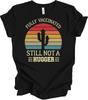 Fully Vaccinated Still Not A Hugger Funny Retro Vintage Cactus T Shirt Gift
