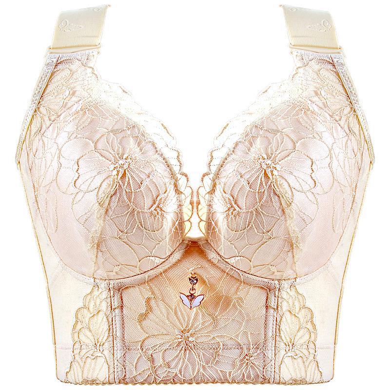 

Жіночий бюстгальтер пуш-ап Нижня білизна Сексуальний бюстгальтер Мереживна білизна Бюстгальтер Інтимний топ Вкорочений топ 3/4 чашки BH Безкоштовна доставка для жінок 50/115E бежевий