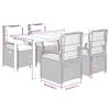 VidaXL Ensemble à manger de jardin 5 pcs et coussins marron poly rotin 3262981