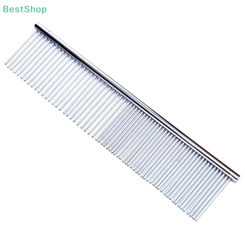Pet Comb, Stainless Steel Pin Comb, Spaced Tooth Detangling Comb, Cat And Dog Grooming Comb