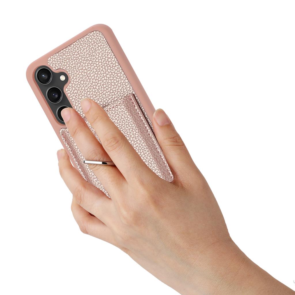 For Samsung Galaxy A15 4G/5G Case Drawing Type Card Slots Litchi Texture Leather Back Cover with Ring Kickstand