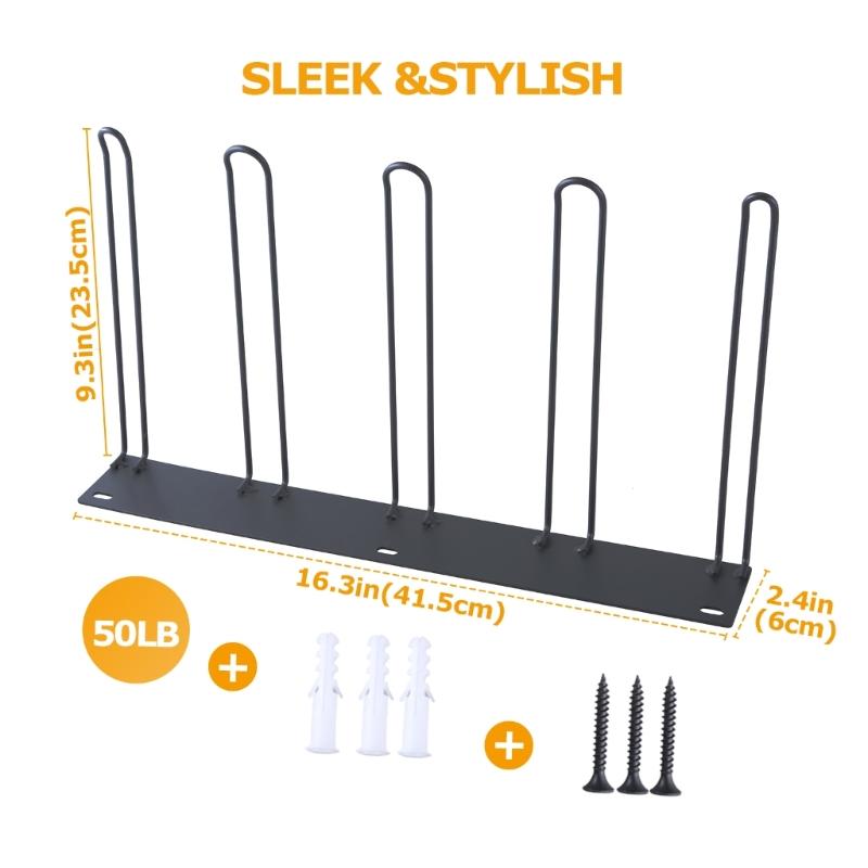 Space Saving Boot Rack Durable Wall Mounted Shoes Holder Simple Long Boot Storage Shelf Organizer Practical Boot Rack