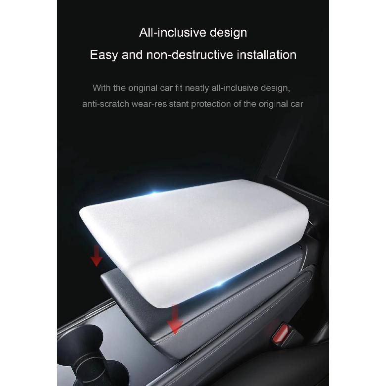 For Tesla Model Y Juniper Center Console Armrest Cover TPE Model 3/Y 2021-2025 Armrest Protection Cover Anti-slip Mat Accessory