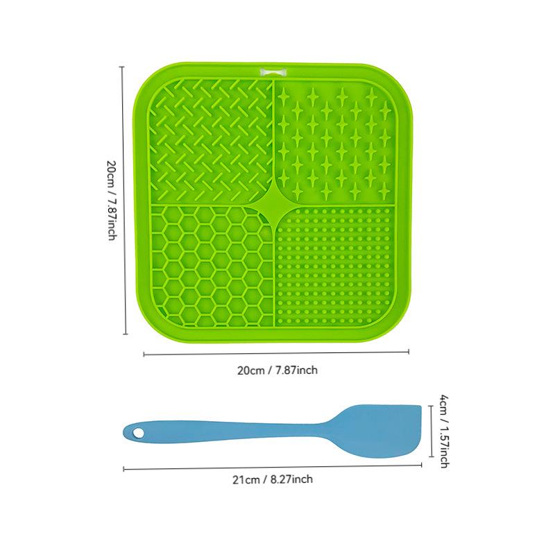 Silicone Pet Slow Feeder Mat with Suction Cup - Non-slip Licking Plate for Dogs and Cats