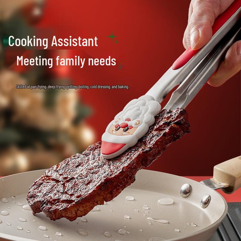 Christmas Snowman Silicone Food Tongs Set