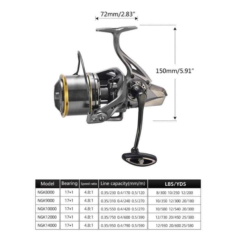 Fishing Reel Metal Reel for Saltwater & Freshwater Sea Fishing