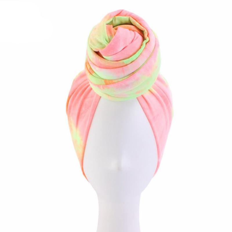 India Turban Women Printed Turban Big Flower Headwear Bandana Hijab Long Turban Hair Accessories